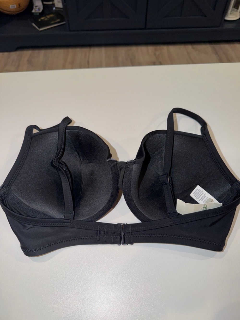 NWT Aerie Lightly Lined Underwire Bikini Top - 32DD - Black - Picture 2 of 5
